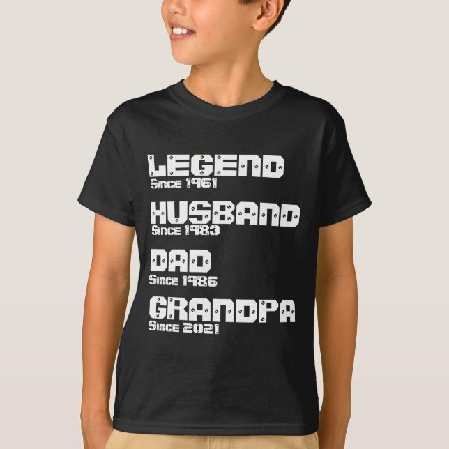 Change Any Detail Legend Husband Dad Grandpa  T-Shirt (Vorderseite)