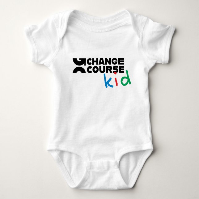 "Change Course Kid" Baby One-Piece Bodysuit Baby Strampler (Vorderseite)