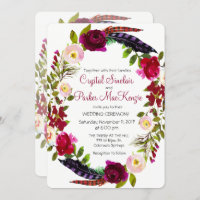 CHANGE FARBE - Einladung zur Hochzeit von Burgund-