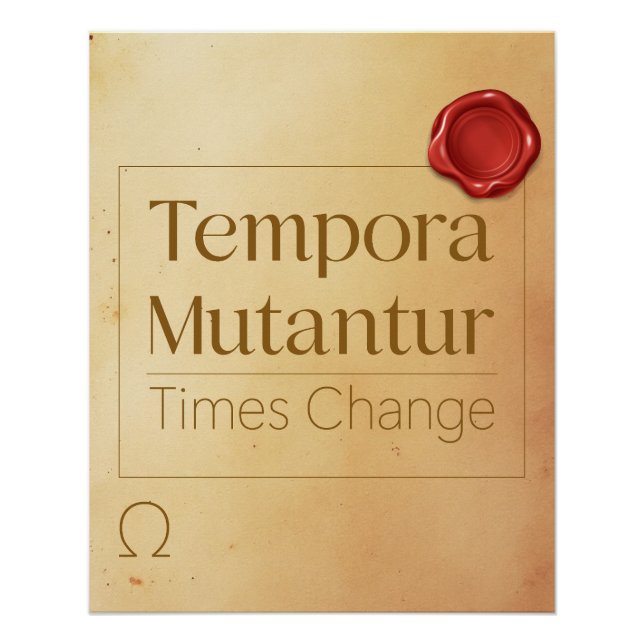 Change Motivational Quote - Latin Poster Art (Vorderseite)