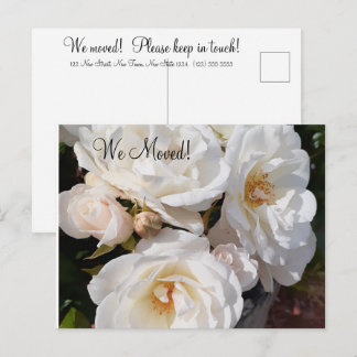  Change of Address Romantic Rose Postkarte