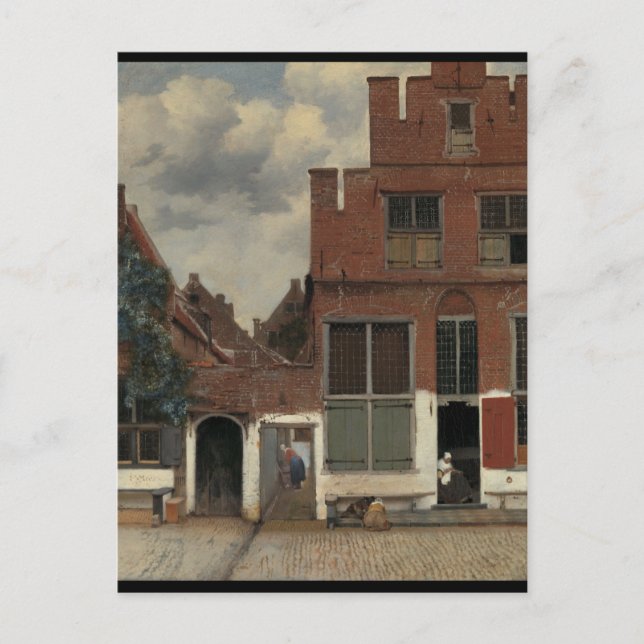 Change of Address - Vermeer The Little Street Ankündigungspostkarte (Vorderseite)
