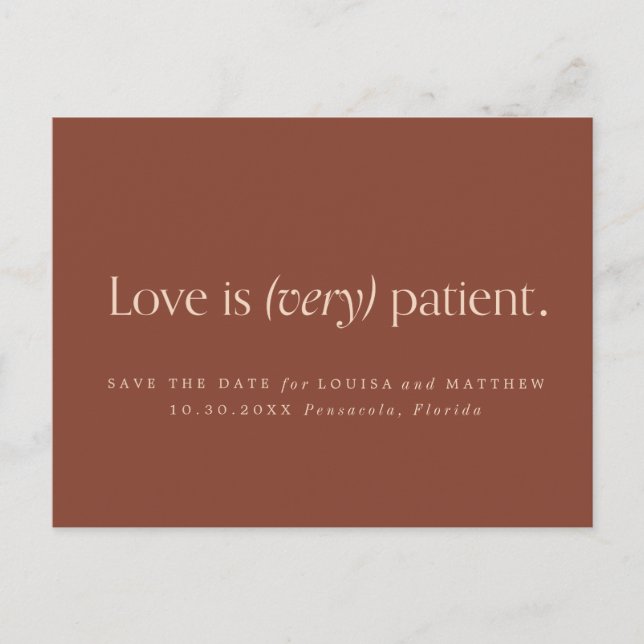 Change the Date Covid Save the Date Postcard Postkarte (Vorderseite)