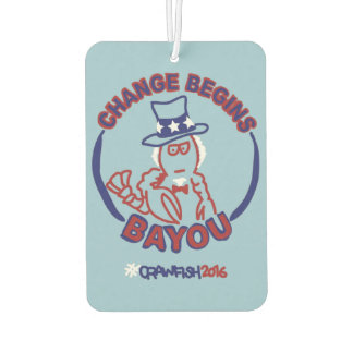 #ChangeBeginsBayou Car Air Freshener Autolufterfrischer