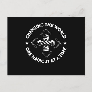 Changing The World Barber Beard Postkarte