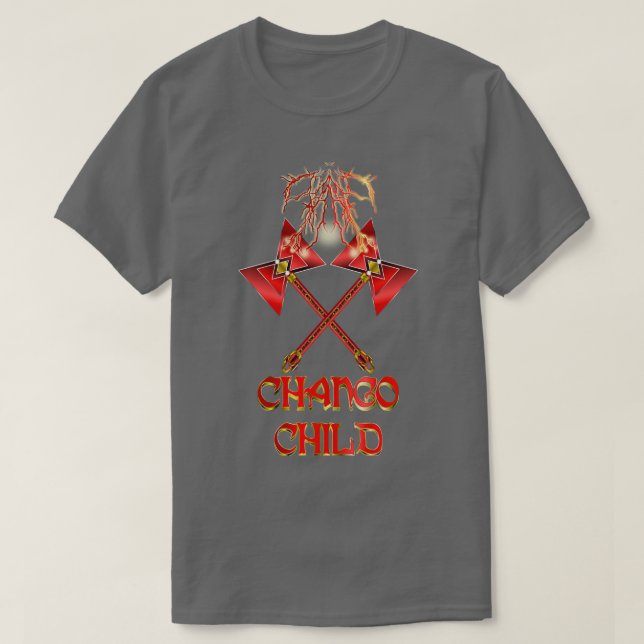 Chango Child Lightning mit doppelter Achse T-Shirt (Design vorne)