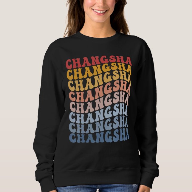 Changsha City Groovy Retro Sweatshirt (Vorderseite)