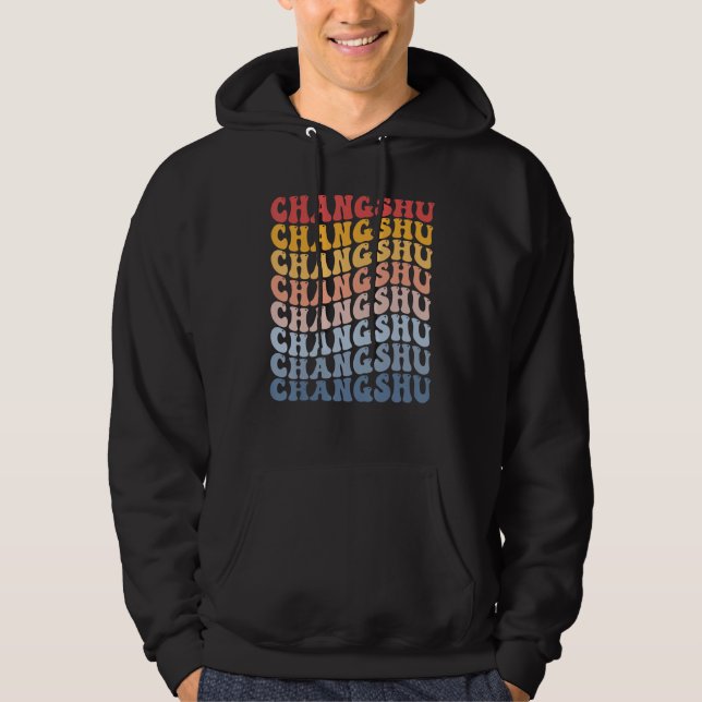 Changshu City Groovy Retro Hoodie (Vorderseite)