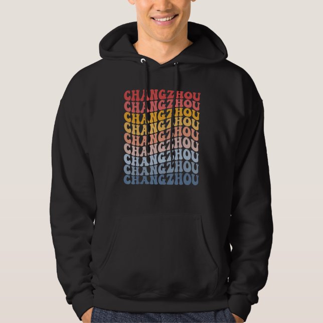 Changzhou City Groovy Retro Hoodie (Vorderseite)