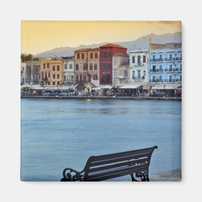 Chania at dusk, Chania, Kreta, Griechenland Magnet (Vorne)