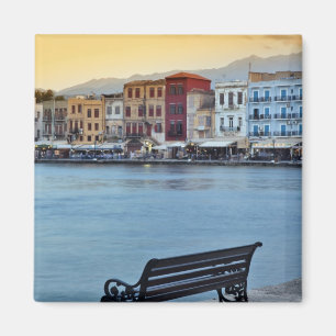 Chania bei Dämmerung, Chania, Kreta, Griechenland Magnet