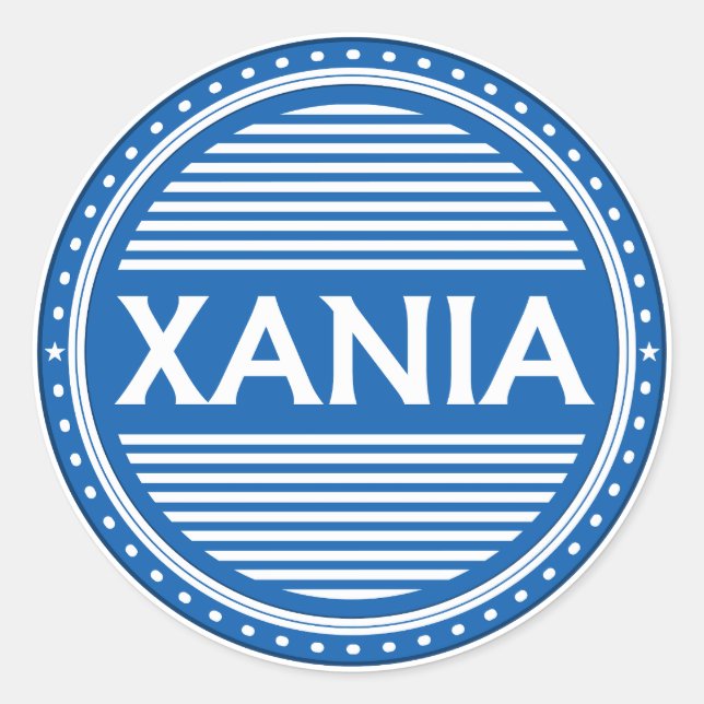 Chania City Pride Emblem – Greek Identity Runder Aufkleber (Vorderseite)