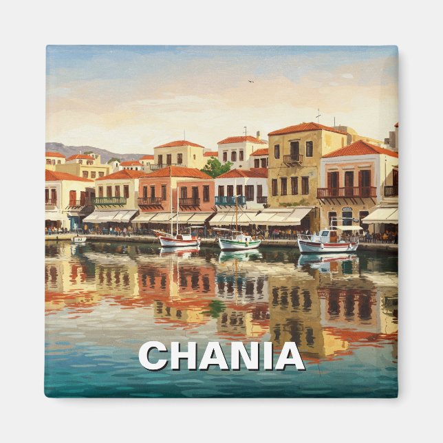 Chania Greece Travel Magnet (Vorne)
