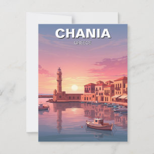 Chania Greece Travel Postkarte