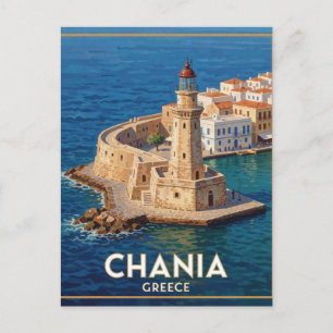 Chania Griechenland Ägyptischer Leuchtturm Reise Postkarte