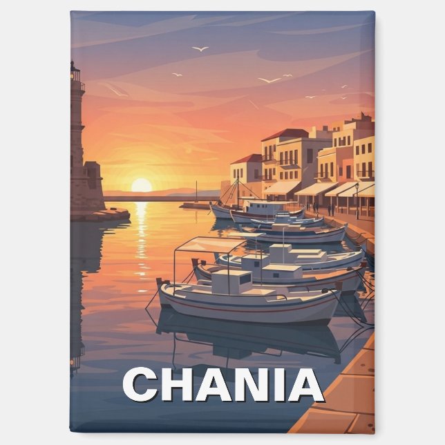 Chania Griechenland Reise Magnet (Vorderseite)