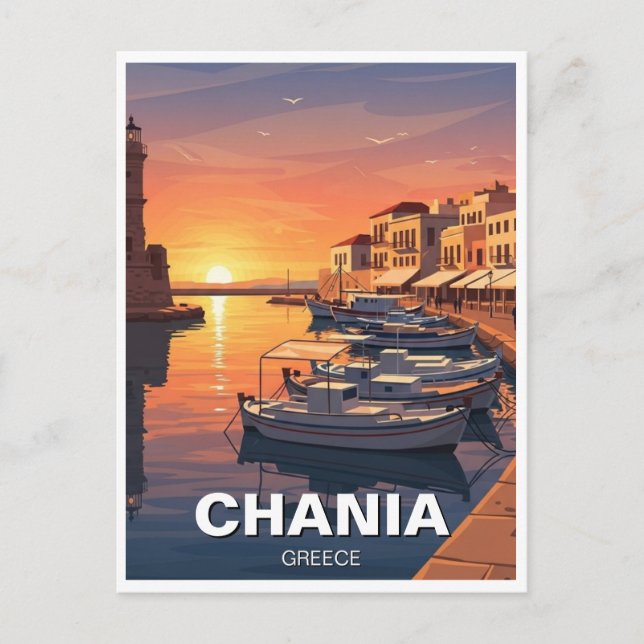 Chania Griechenland Reise Postkarte (Vorderseite)