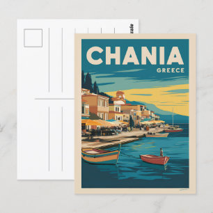 Chania Griechenland Vintage Geschenke Souvenirs Postkarte