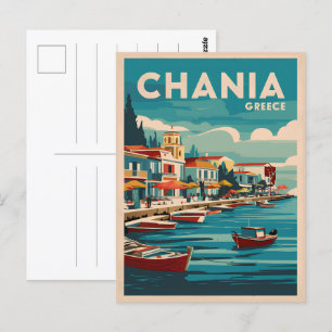 Chania Griechenland Vintage Strände Geschenke Souv Postkarte