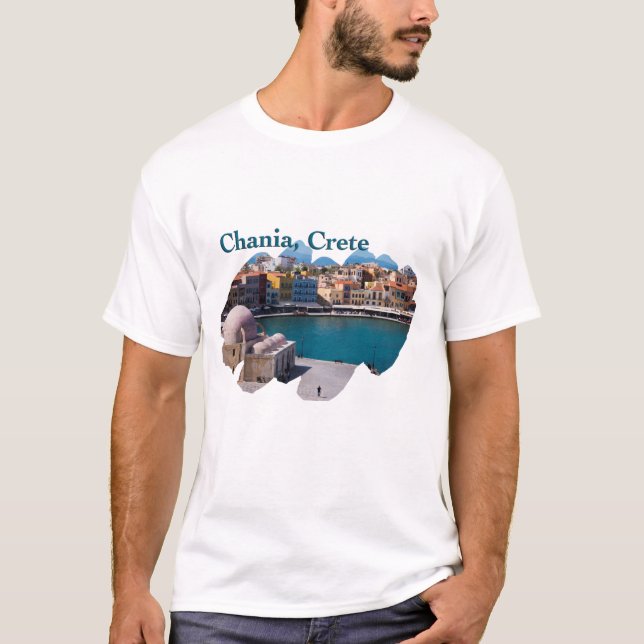 Chania, Kreta: Venezianischer Hafen T-Shirt (Vorderseite)