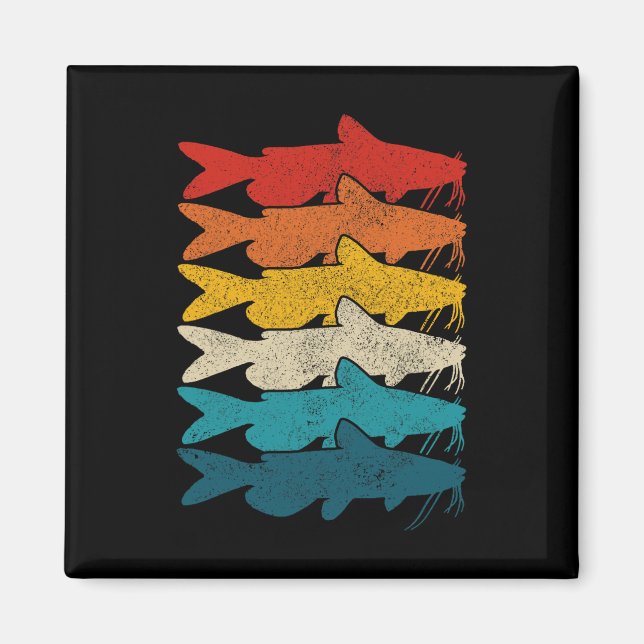 Channel Catfish Vintager Fisch Fisch Fisch Fischen Magnet (Vorne)
