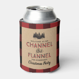 Channel Das Flannel Weihnachtsfest Party kann kühl Dosenkühler