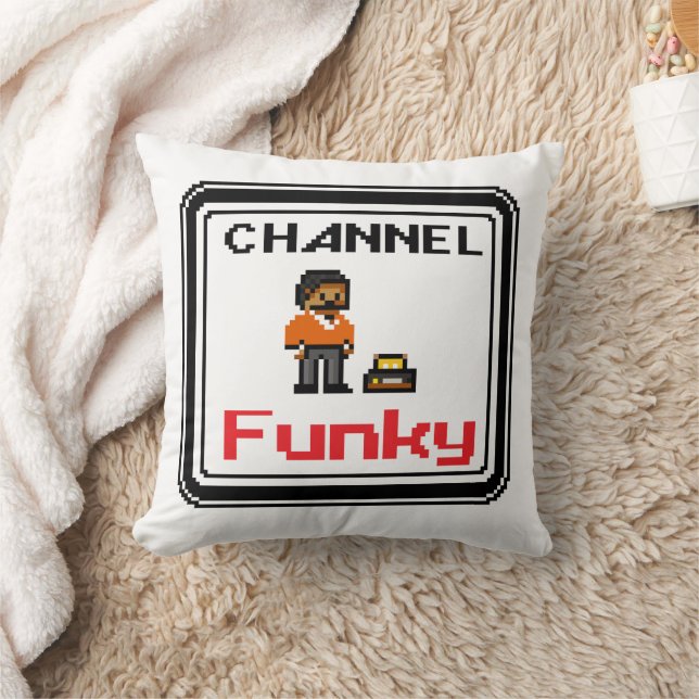 Channel Funky Pixel Art Kissen (Decke)