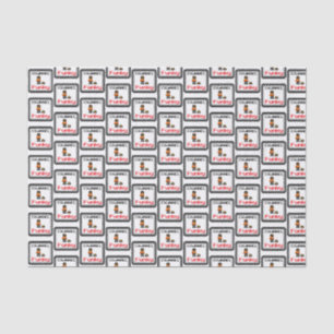 Channel Funky Pixel Art Seidenpapier