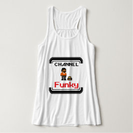 Channel Funky Pixel Art T - Shirt Tank Top