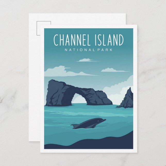 Channel Island National Park California Postkarte (Vorne/Hinten)