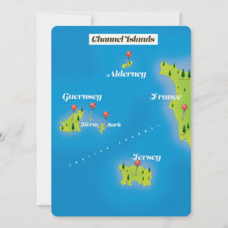 Channel Islands Map Poster.