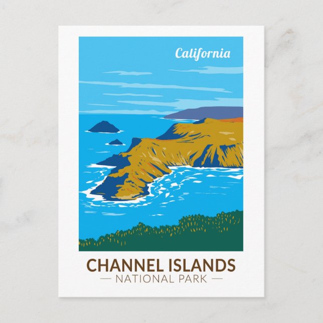 Channel Islands National Park California Travel Postkarte (Vorderseite)