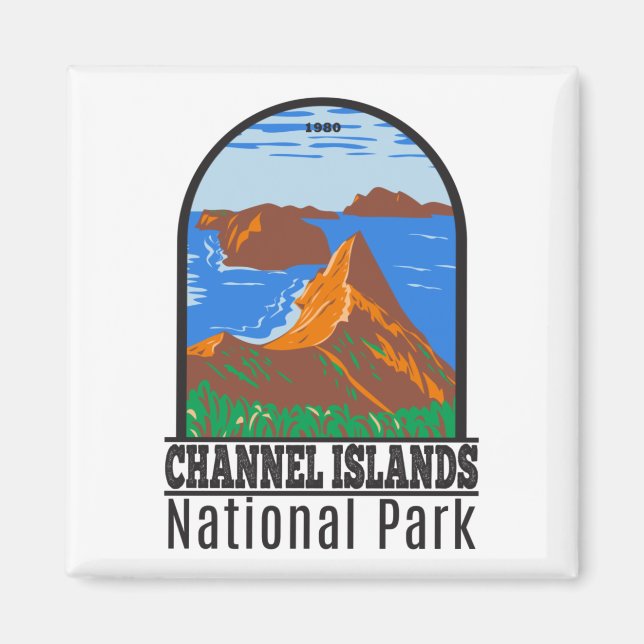 Channel Islands National Park California Vintag Magnet (Vorne)