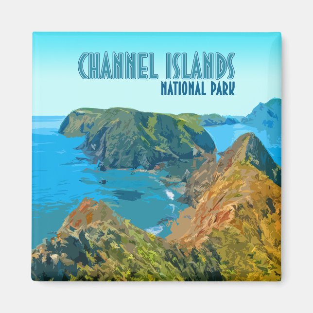 Channel Islands National Park California Vintag Magnet (Vorne)