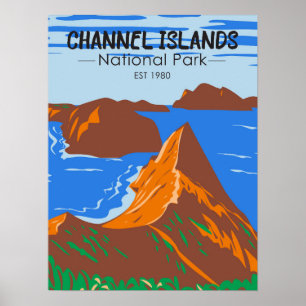 Channel Islands National Park California Vintag Poster