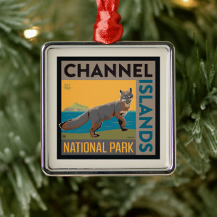 Channel Islands National Park   Fox Ornament Aus Metall