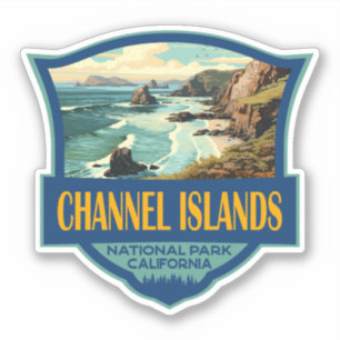Channel Islands National Park Illustration Travel Aufkleber