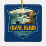 Channel Islands National Park Illustration Travel Keramikornament<br><div class="desc">Kanalinseln Vektorgrafik Design. Der Park umfasst 5 ökologisch reiche Inseln vor der Küste Südkaliforniens.</div>