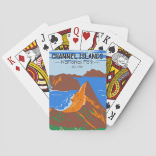 Channel Islands National Park Kalifornien Vintage Spielkarten