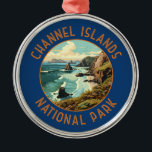Channel Islands National Park Retro Kunstgewerbe Ornament Aus Metall<br><div class="desc">Kanalinseln Vektorgrafik Design. Der Park umfasst 5 ökologisch reiche Inseln vor der Küste Südkaliforniens.</div>