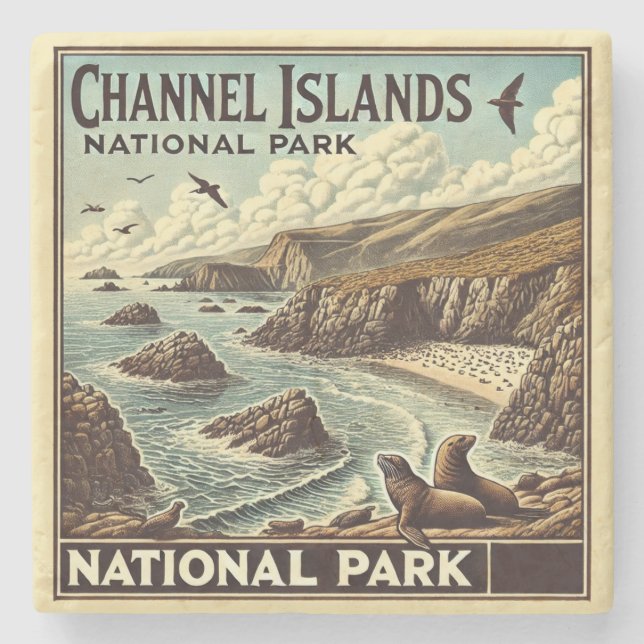 Channel Islands National Park Steinuntersetzer (Vorderseite)