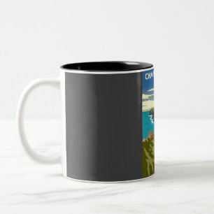 Channel Islands National Park Vintag Minimal Retr Zweifarbige Tasse