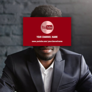 CHANNEL NAME YOU TULOGO QR CODE ROSE BURGUNDY VISITENKARTE