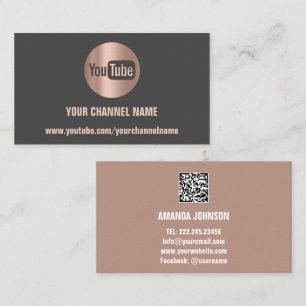 CHANNEL NAME YOUTUBER LOGO QR CODE GRAMM VISITENKARTE