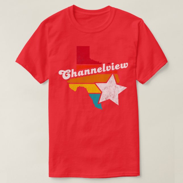 Channelview Texas Vintag Distressed Souvenir 2 T-Shirt (Design vorne)