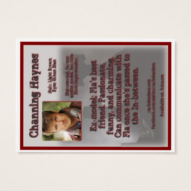 Channing Haynes Character Trading Card - LDD (Rückseite)