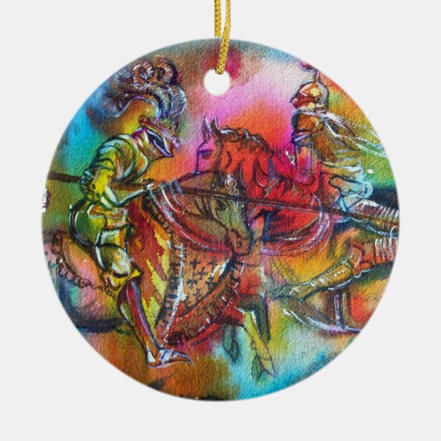 CHANSON DE ROLAND / BEKÄMPFUNG VON ÜBERNACHTUNGEN  KERAMIK ORNAMENT (Vorne)