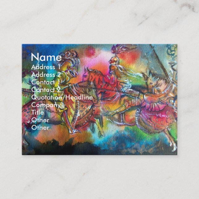 CHANSON DE ROLAND / BEKÄMPFUNG VON ÜBERNACHTUNGEN  VISITENKARTE (Vorderseite)