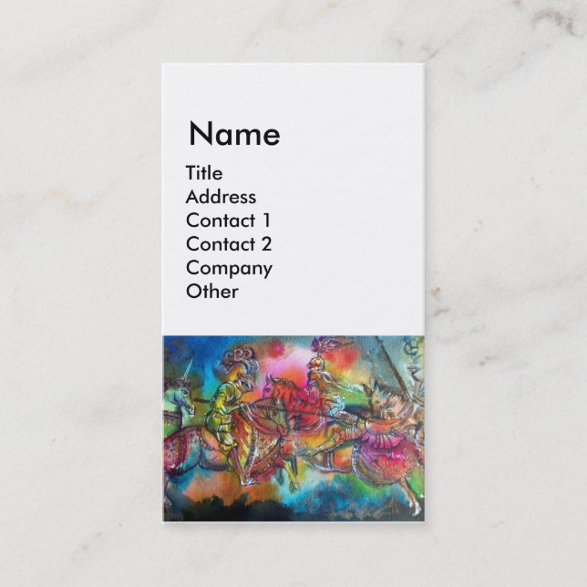 CHANSON DE ROLAND / BEKÄMPFUNG VON ÜBERNACHTUNGEN  VISITENKARTE (Vorderseite)