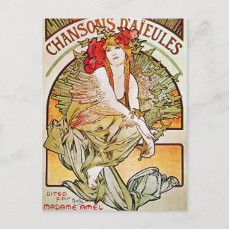 Chansons D'aieules Vintages Theater Werbung Postkarte